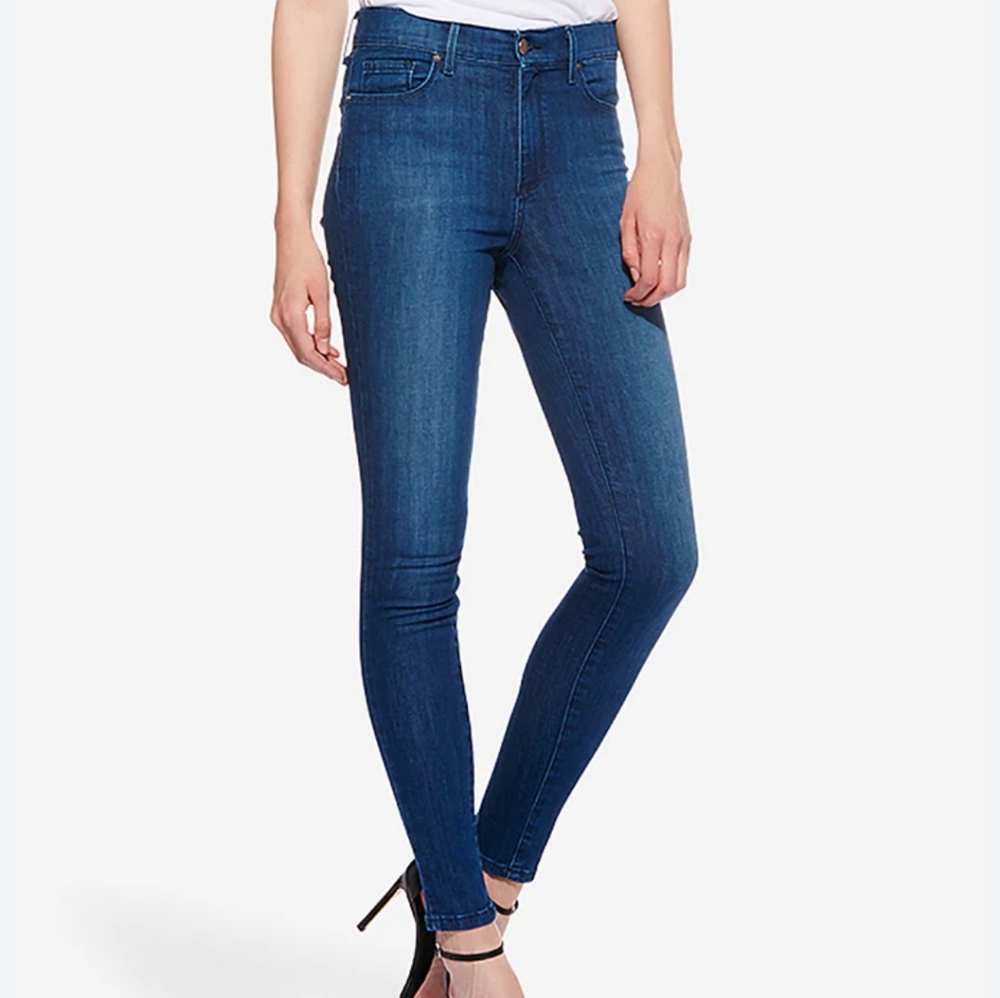 Mott & Bow blue high rise skinny jeans